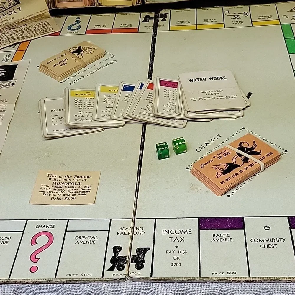 Vintage Parker Brothers 1936 Monopoly editions (1942-1946) wartime‎ alternative
